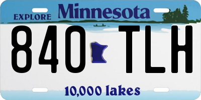 MN license plate 840TLH