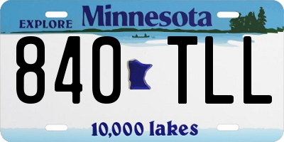 MN license plate 840TLL