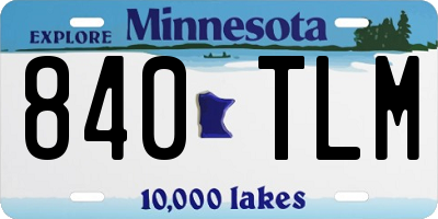 MN license plate 840TLM