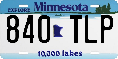 MN license plate 840TLP