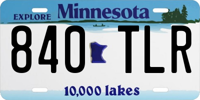 MN license plate 840TLR