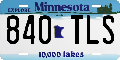 MN license plate 840TLS