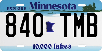 MN license plate 840TMB