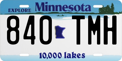 MN license plate 840TMH