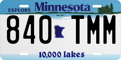 MN license plate 840TMM