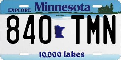 MN license plate 840TMN