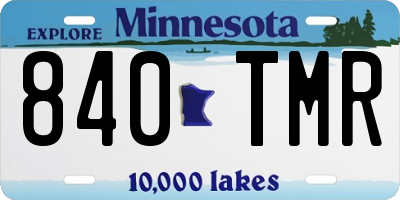 MN license plate 840TMR