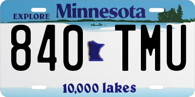 MN license plate 840TMU