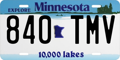 MN license plate 840TMV