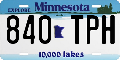 MN license plate 840TPH