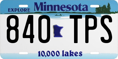 MN license plate 840TPS