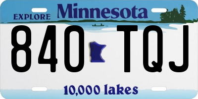 MN license plate 840TQJ