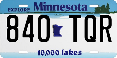 MN license plate 840TQR