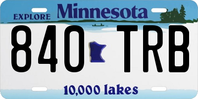 MN license plate 840TRB
