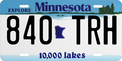MN license plate 840TRH