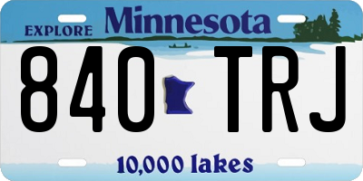 MN license plate 840TRJ