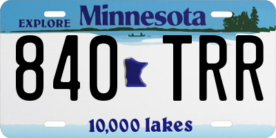 MN license plate 840TRR