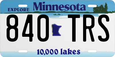 MN license plate 840TRS