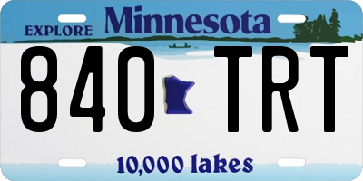 MN license plate 840TRT