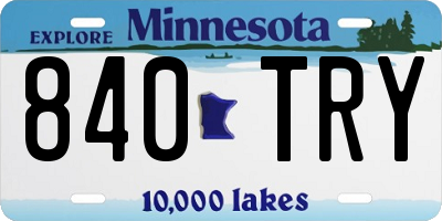 MN license plate 840TRY