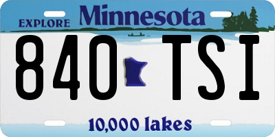 MN license plate 840TSI
