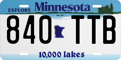 MN license plate 840TTB