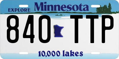 MN license plate 840TTP