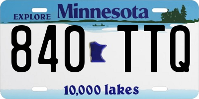 MN license plate 840TTQ