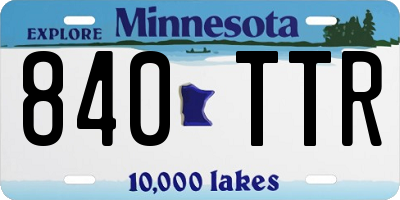 MN license plate 840TTR