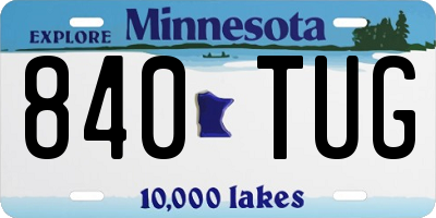 MN license plate 840TUG