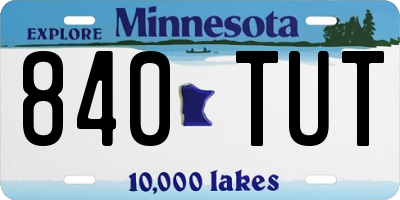 MN license plate 840TUT