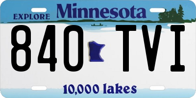 MN license plate 840TVI