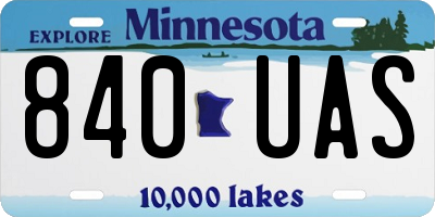 MN license plate 840UAS