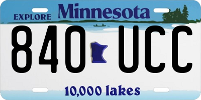 MN license plate 840UCC