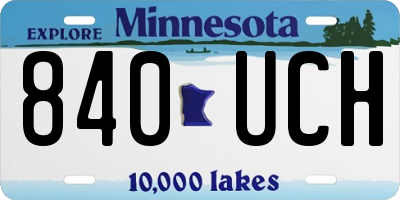 MN license plate 840UCH