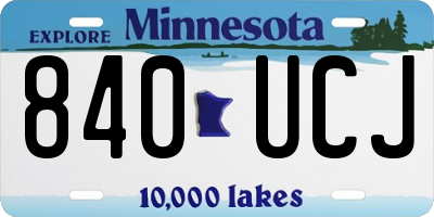 MN license plate 840UCJ