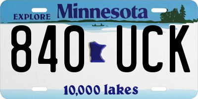 MN license plate 840UCK
