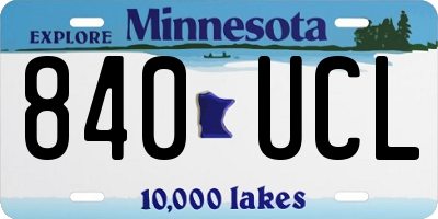 MN license plate 840UCL