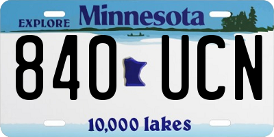 MN license plate 840UCN