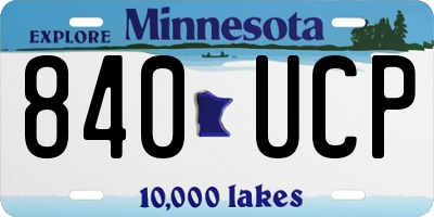 MN license plate 840UCP