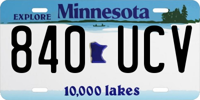 MN license plate 840UCV