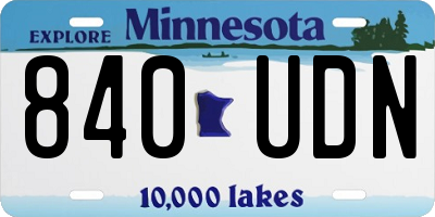 MN license plate 840UDN