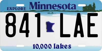 MN license plate 841LAE