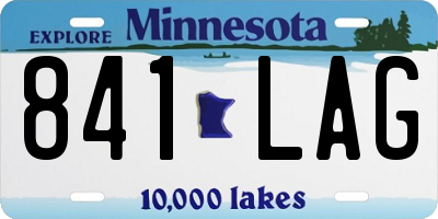 MN license plate 841LAG