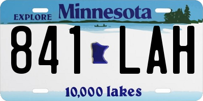 MN license plate 841LAH