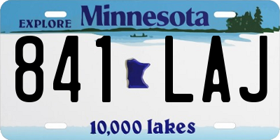 MN license plate 841LAJ