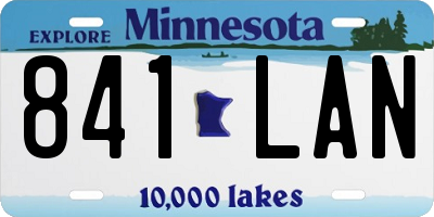 MN license plate 841LAN