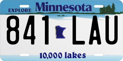 MN license plate 841LAU