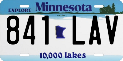MN license plate 841LAV