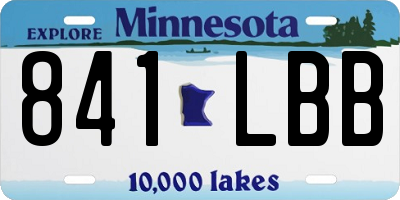 MN license plate 841LBB